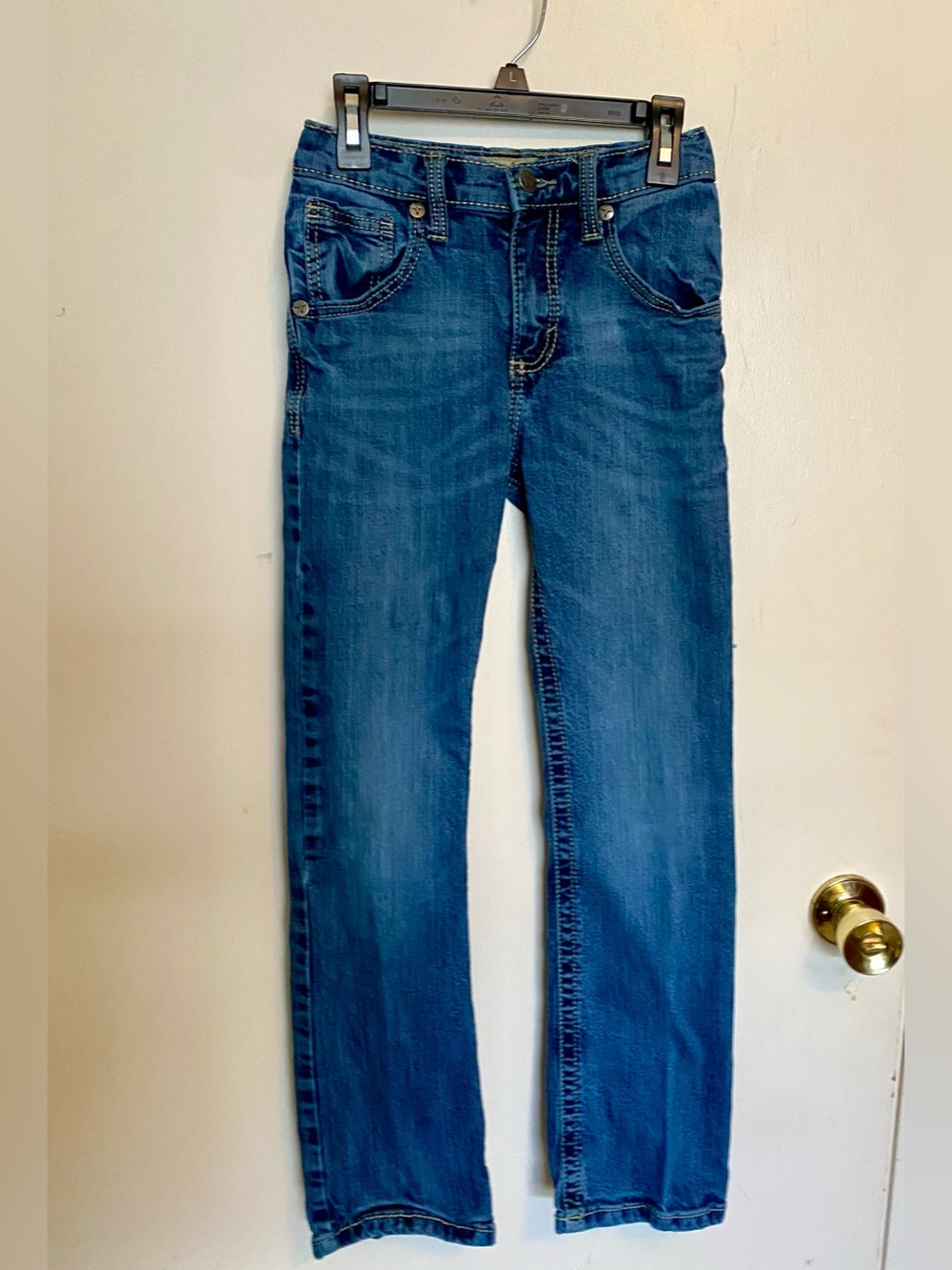 Boys Wrangler 20x Slim Straight Blue Jeans